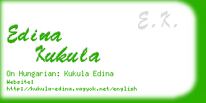 edina kukula business card